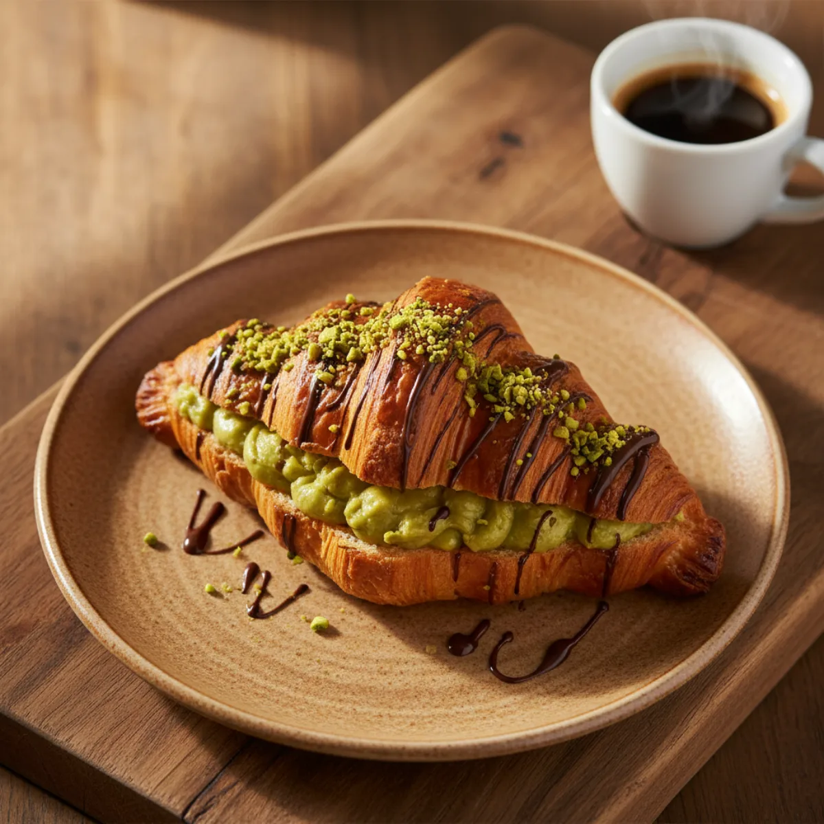 Croissants farcis pistache post-cuisson