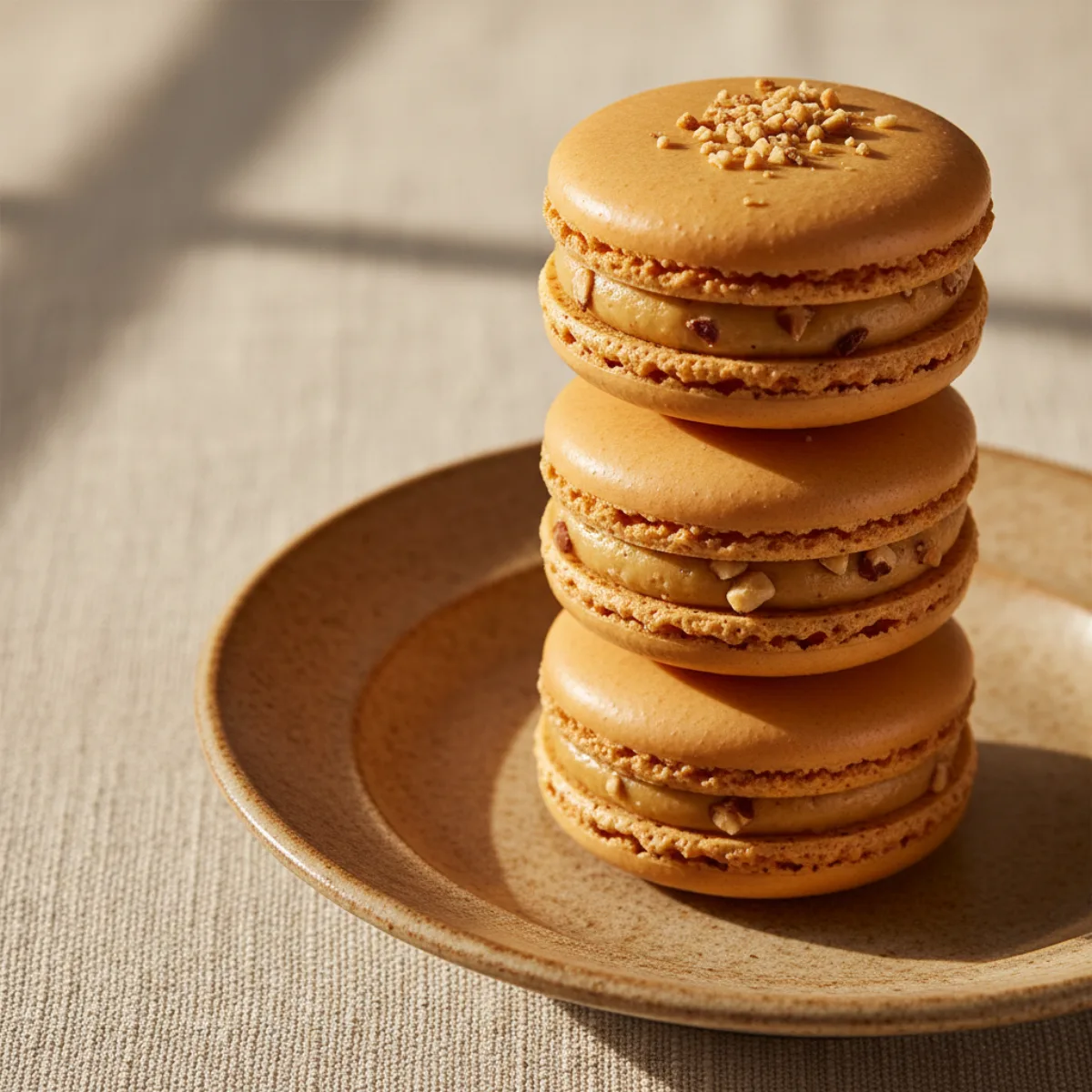 Macarons praline noisette